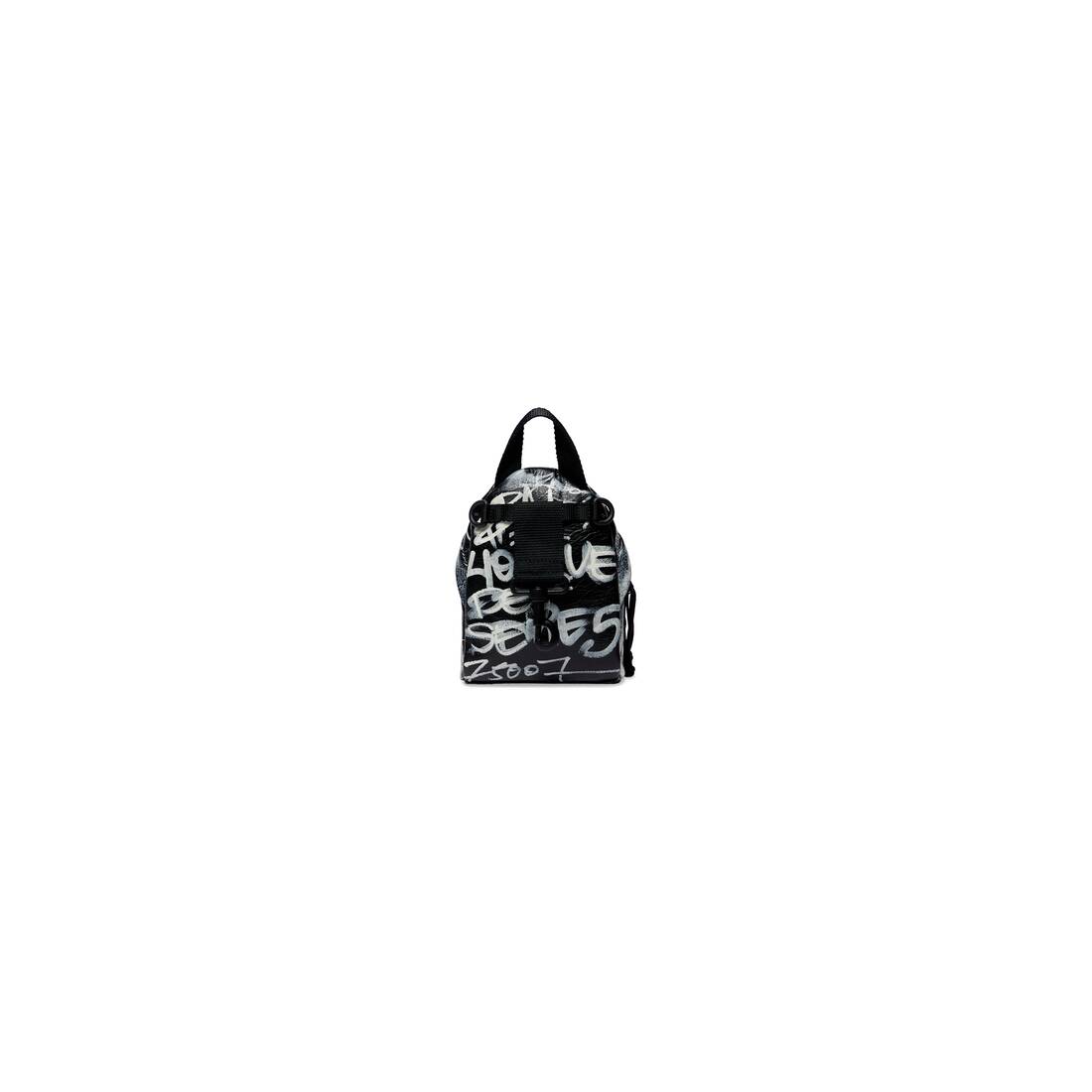 Men's Explorer Crossbody Mini Backpack Graffiti in Black