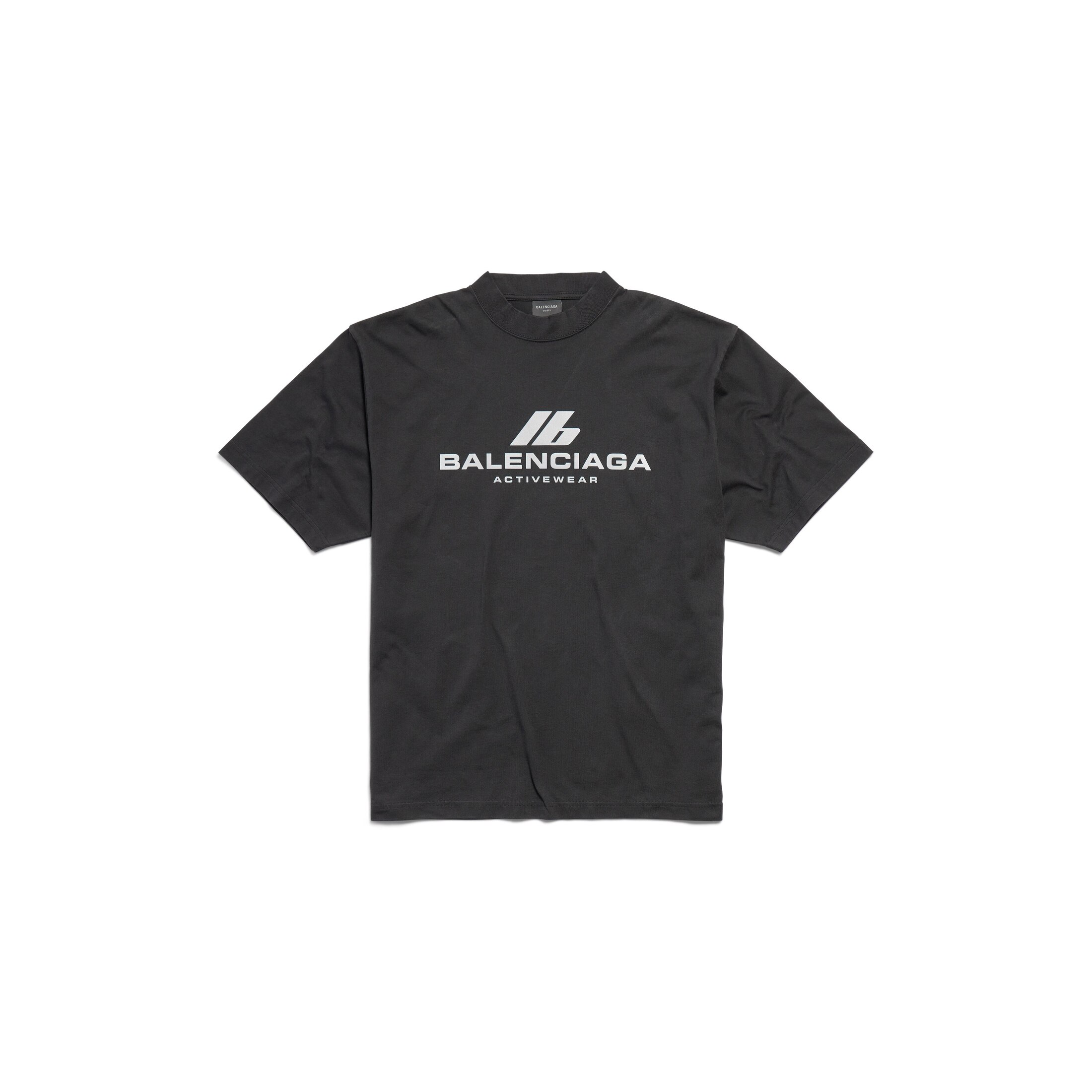 Balenciaga Activewear T-Shirt Medium Fit - Black - Unisex - XL - Cotton