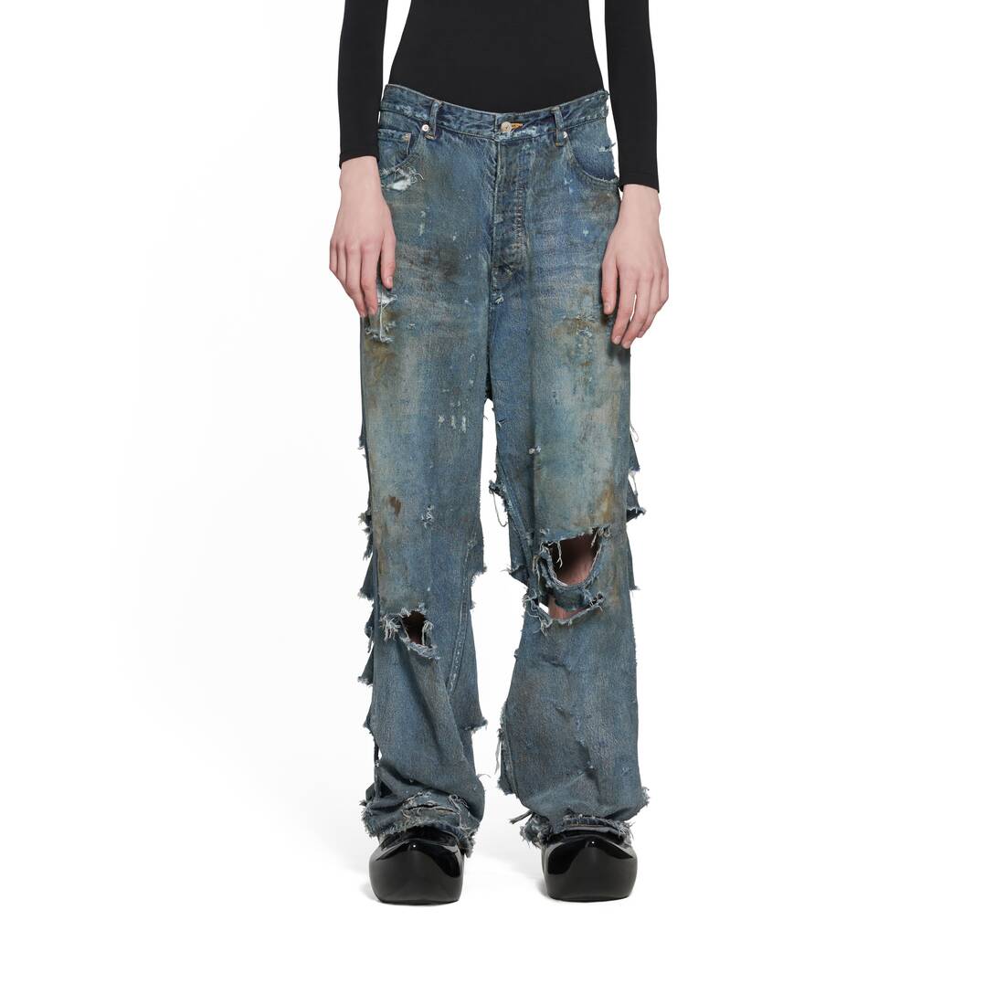 Balenciaga ripped baggy jeans Clearance