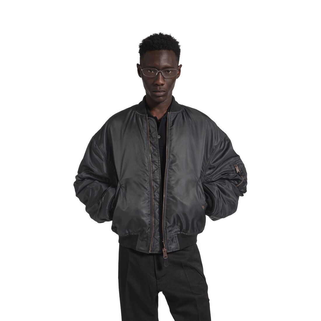 Men's Standard Bomber Jacket in Black