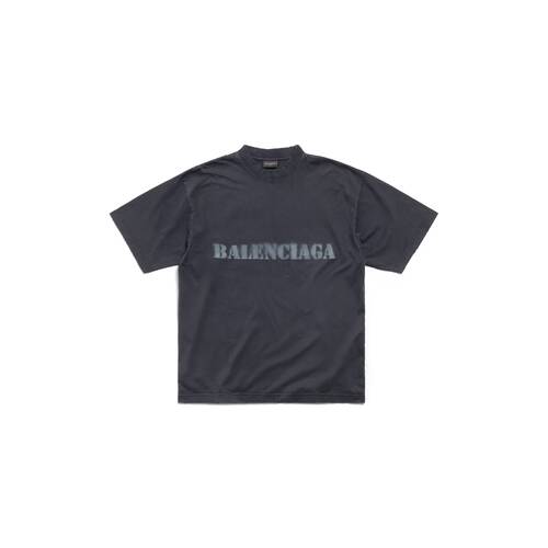 Stencil Type T-shirt Medium Fit in Black | Balenciaga AU