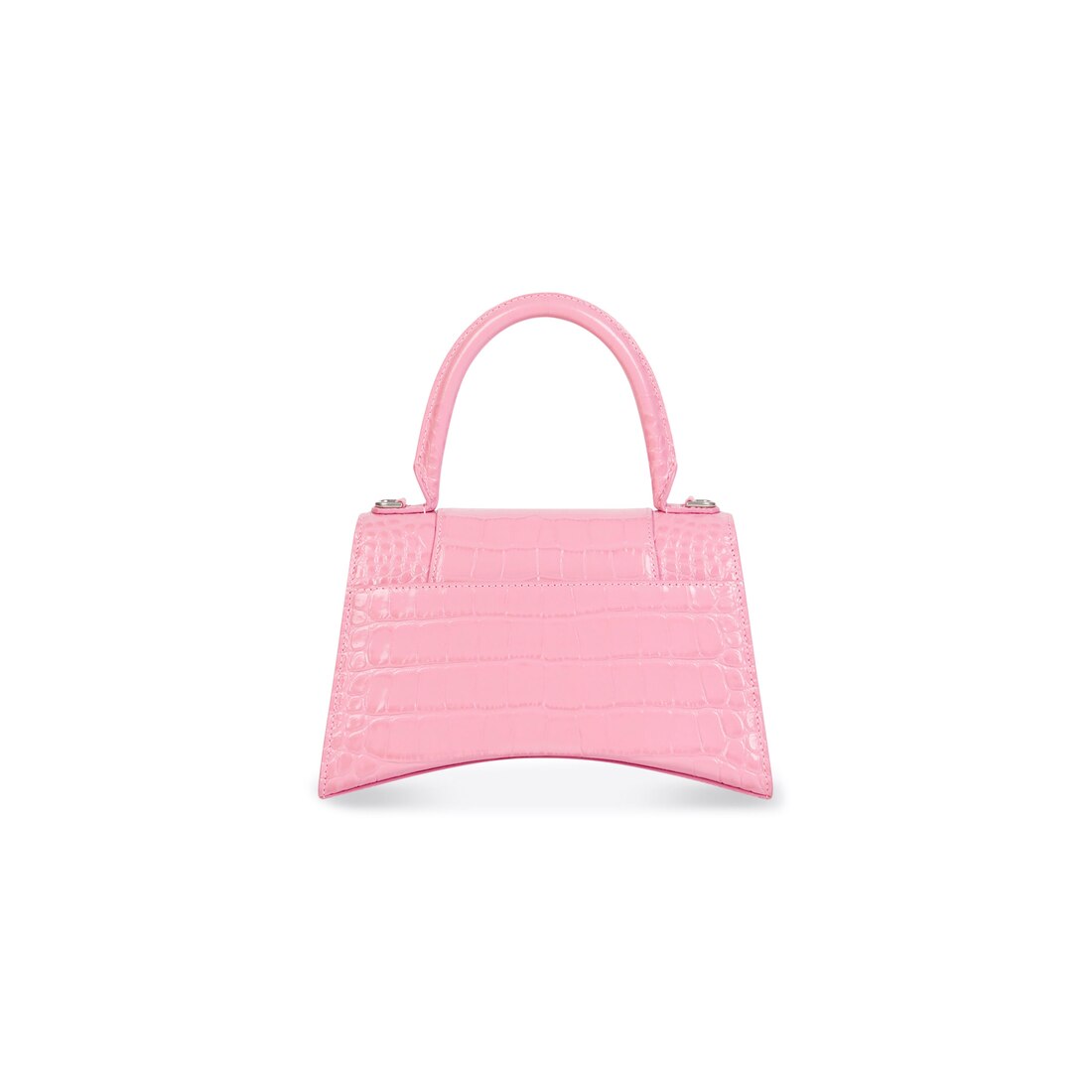 Women's Hourglass Xs Handbag Crocodile Embossed in Pink