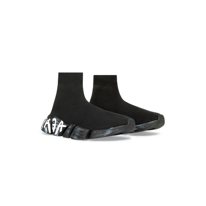 Balenciaga Speed Trainer Sock Runner Sneaker Size 13 US - 46 Eur, Black,  White