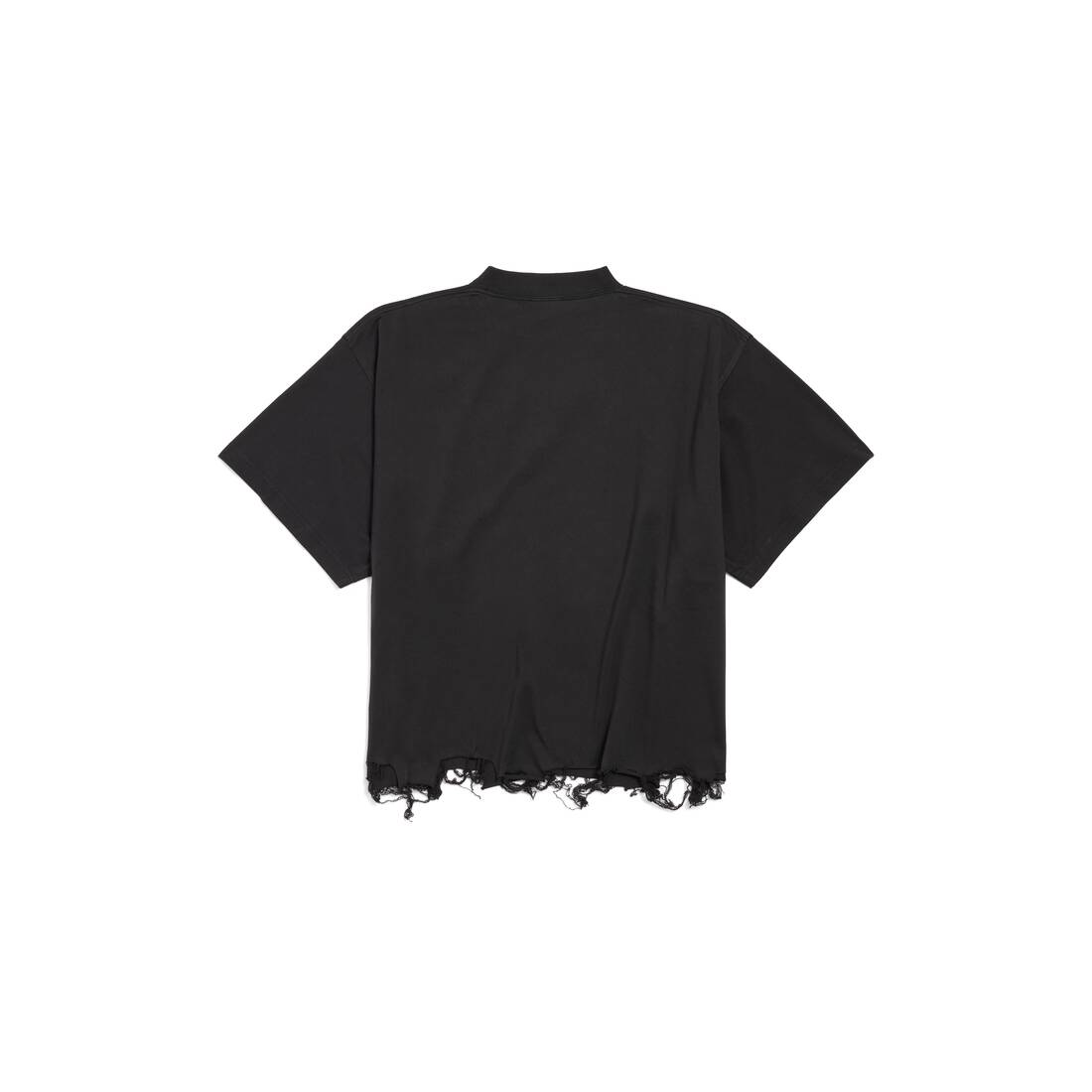 Bb Classic Balenciaga Cropped T-shirt Oversized in Black
