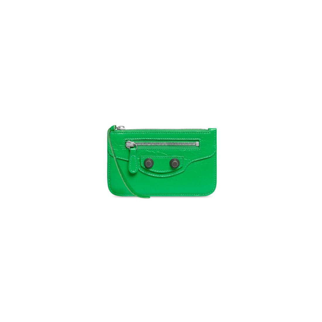 Women's Le Cagole Long Coin And Card Holder in Bright Green