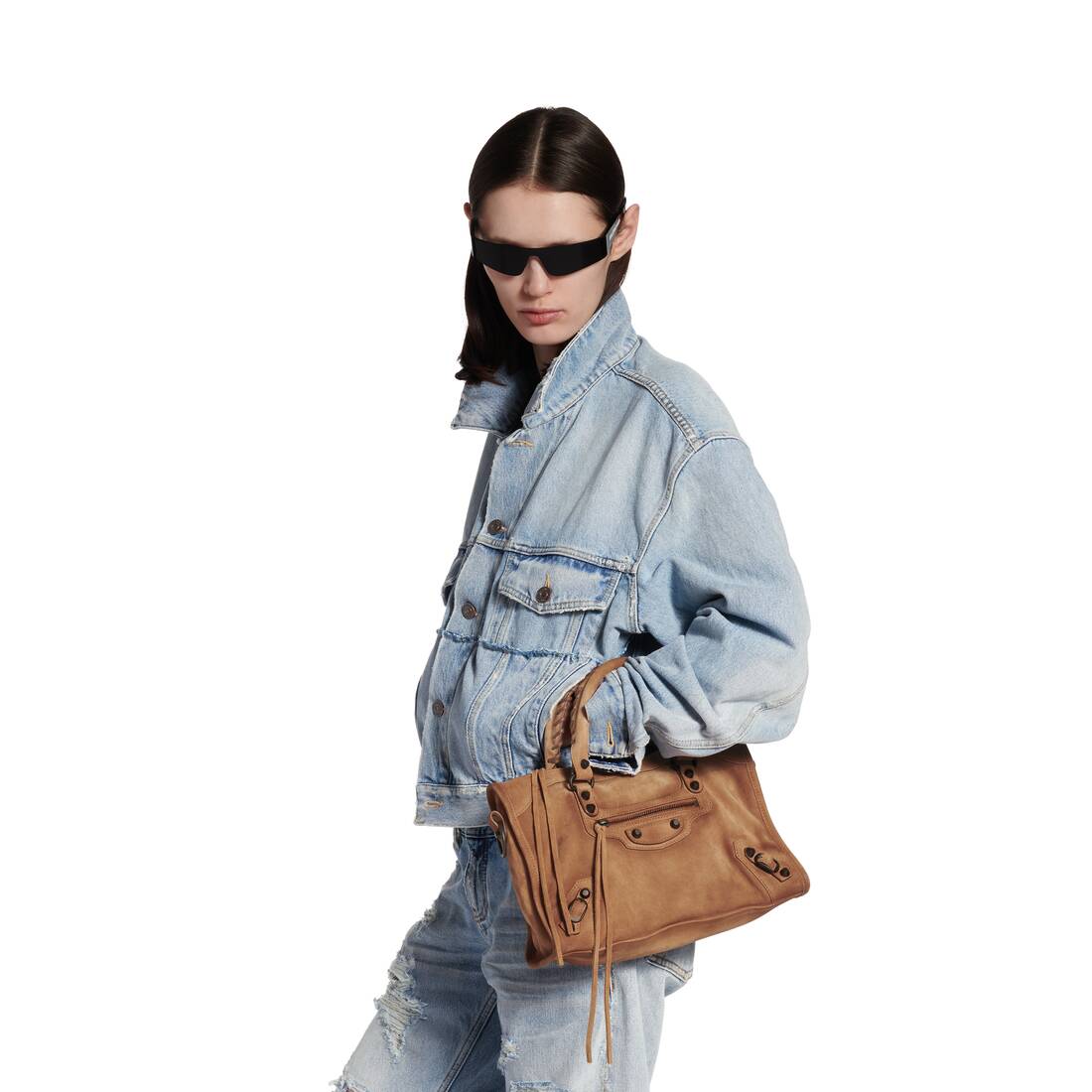 Women's Le City Bag Small in Camel | Balenciaga Singapore EN - Image 9
