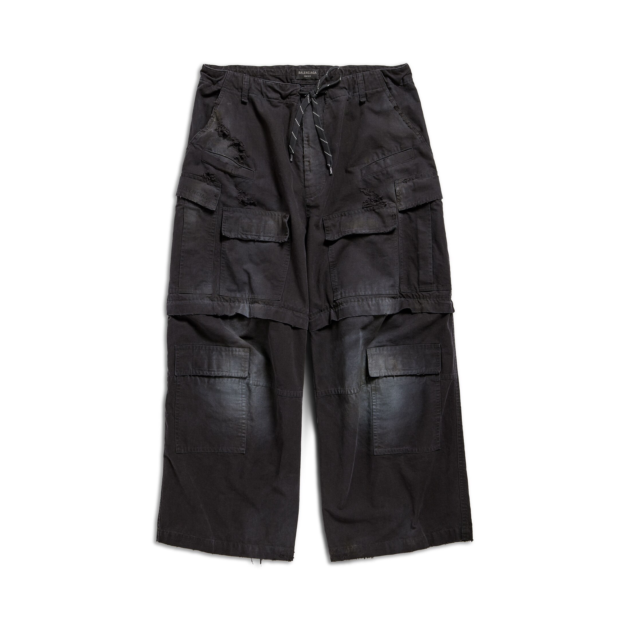 Balenciaga Weite Cargo Hose - Schwarz - Unisex - L - Baumwolle