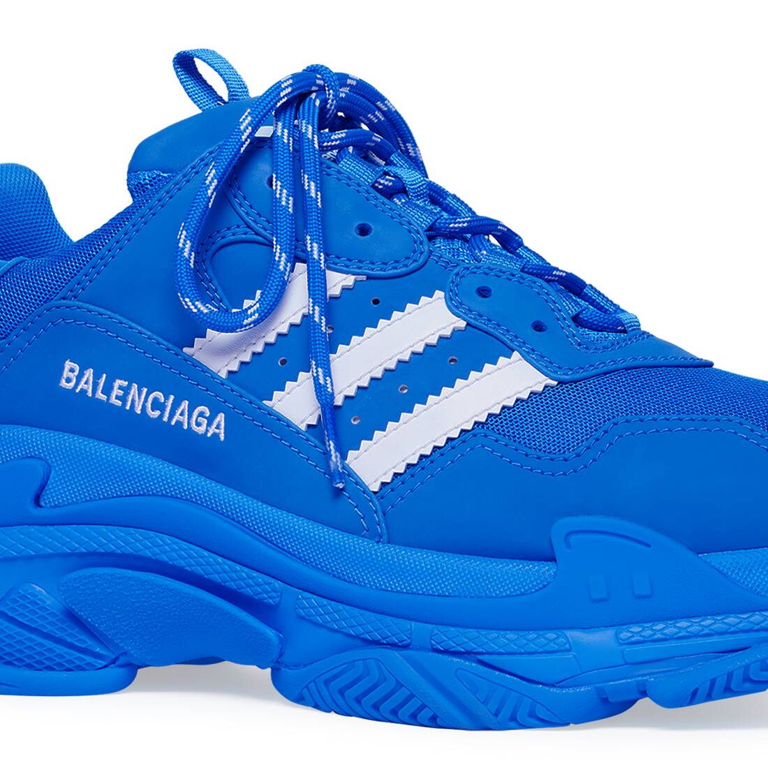 Women's Balenciaga / Adidas Triple S Sneaker in Blue