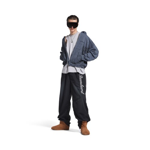 발렌시아가 백 레귤러 핏 집업 후디