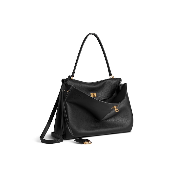 bolso de mano rodeo mediano piel de becerro granulada