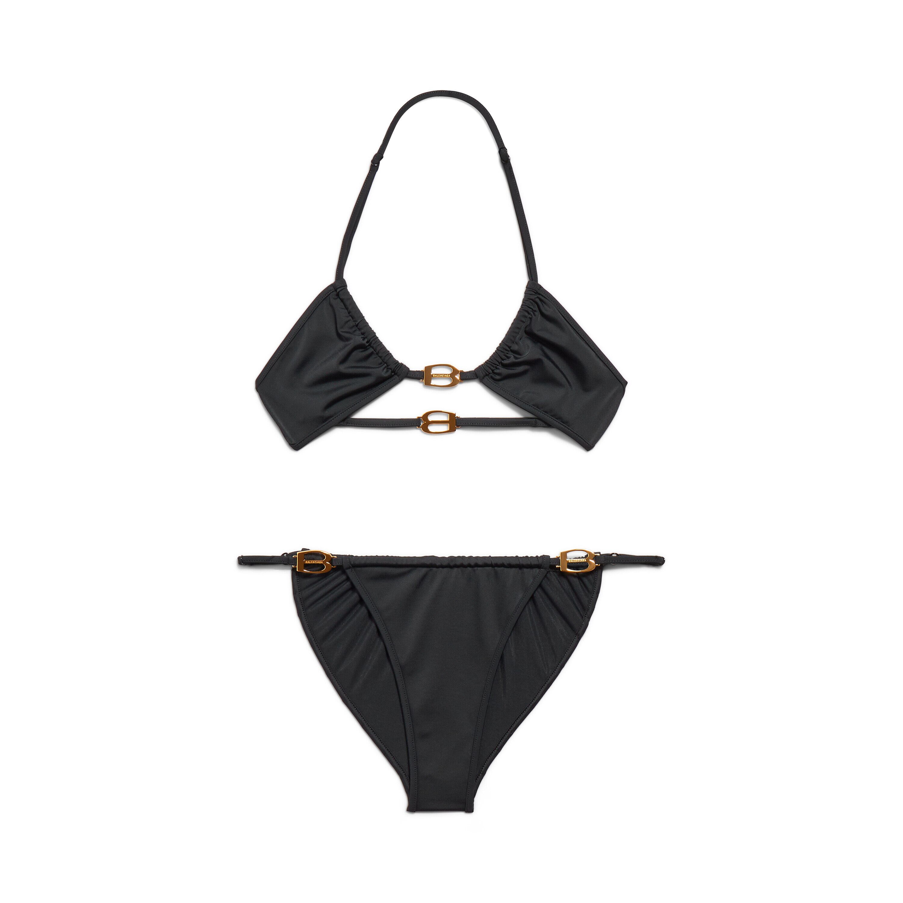 【BALENCIAGA】Bb Buckle Bikini BBバックルビキニ Women's Bb Buckle Bikini in Black/gold | Balenciaga US