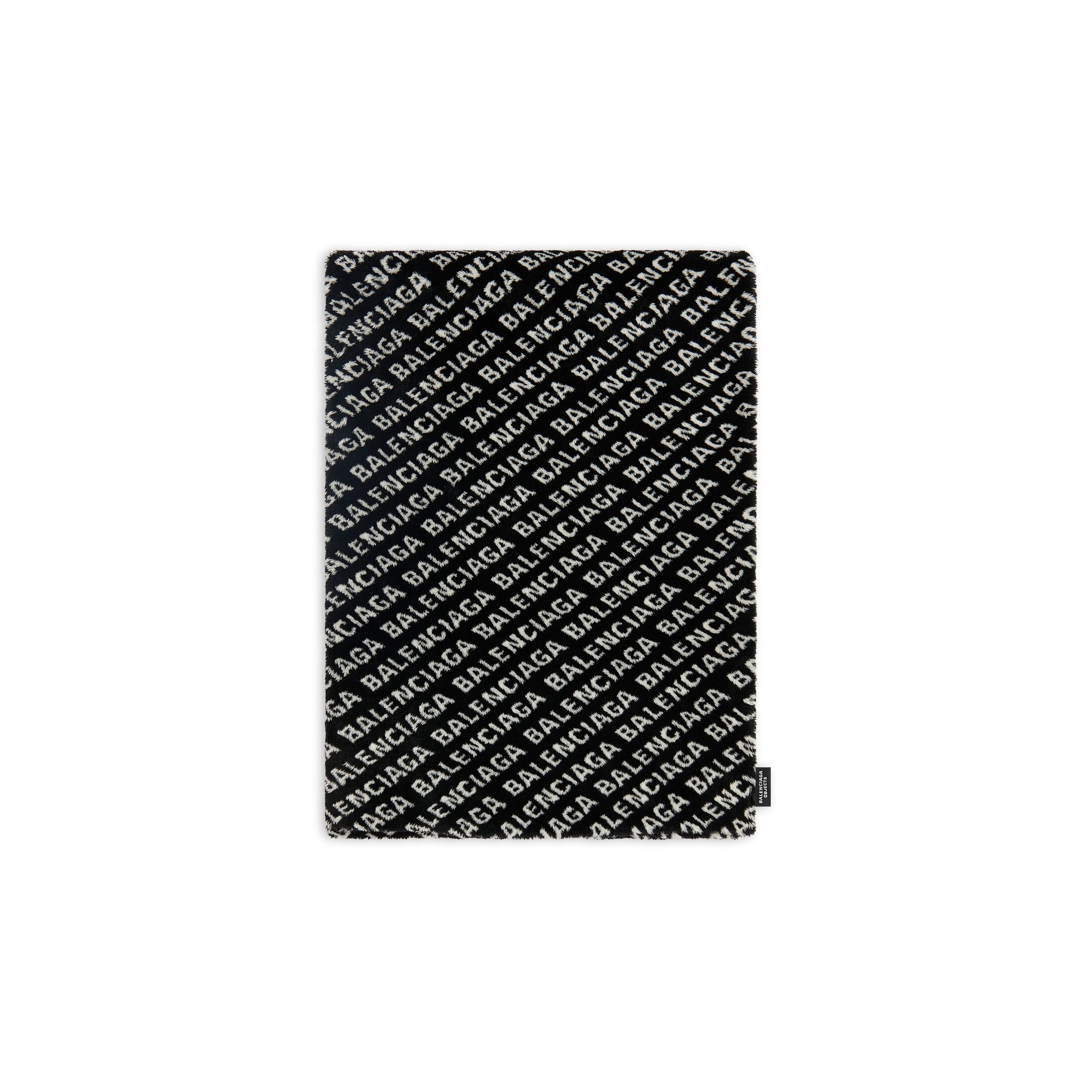 Balenciaga Allover Logo Blanket - Black - Men's - Acrylic & Polyester