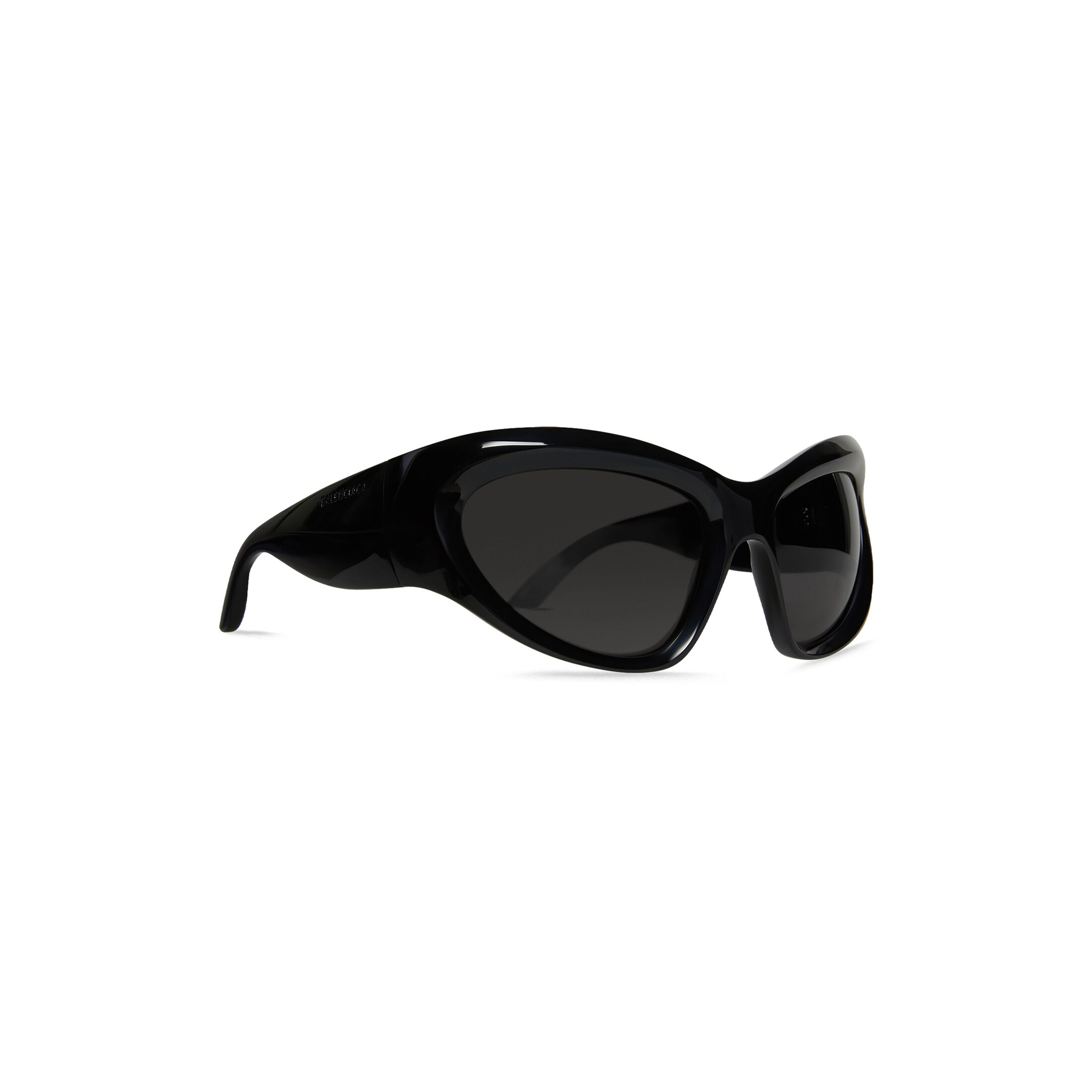 Wrap D-frame Sunglasses in Black | Balenciaga US