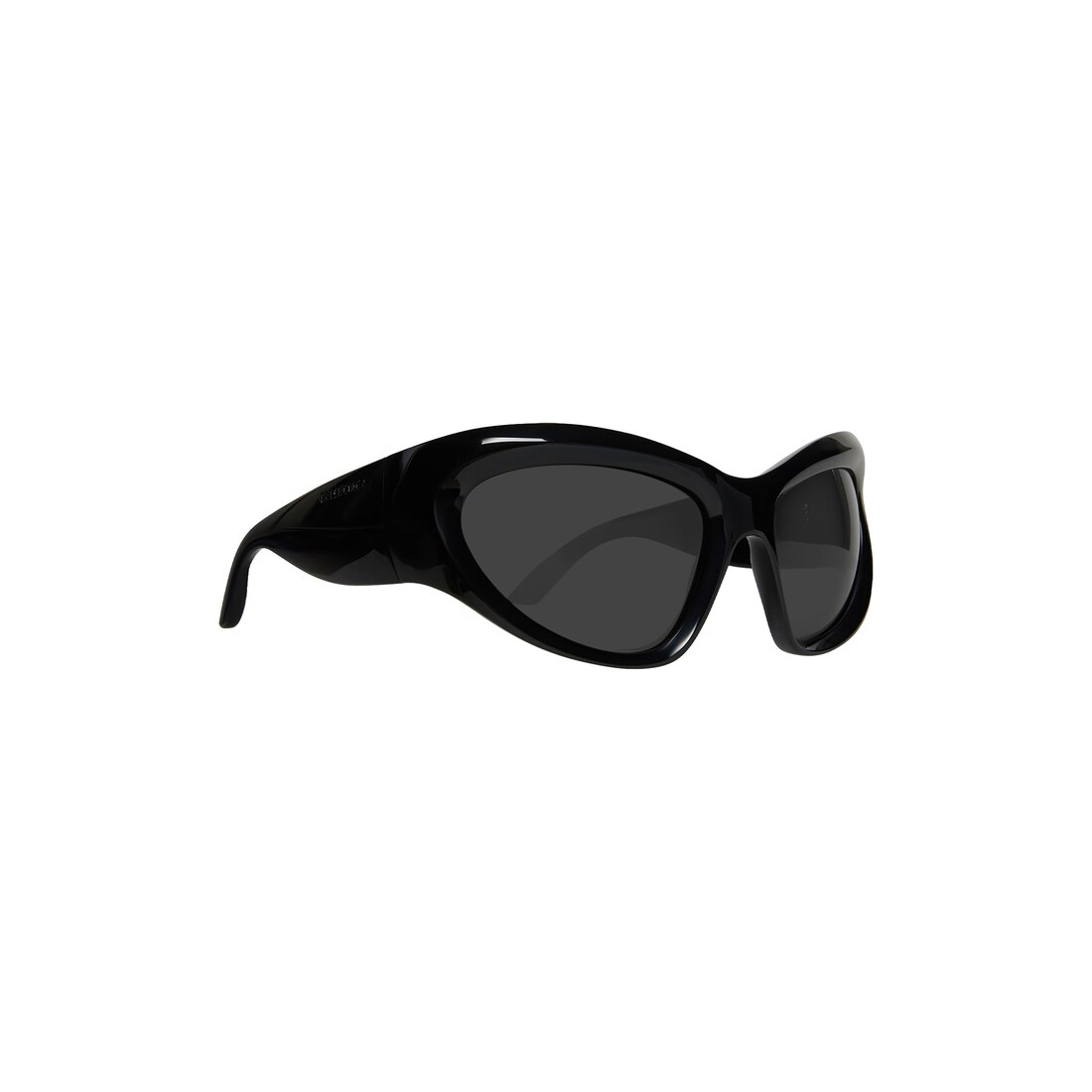 Wrap D-frame Sonnenbrille in Schwarz | Balenciaga DE