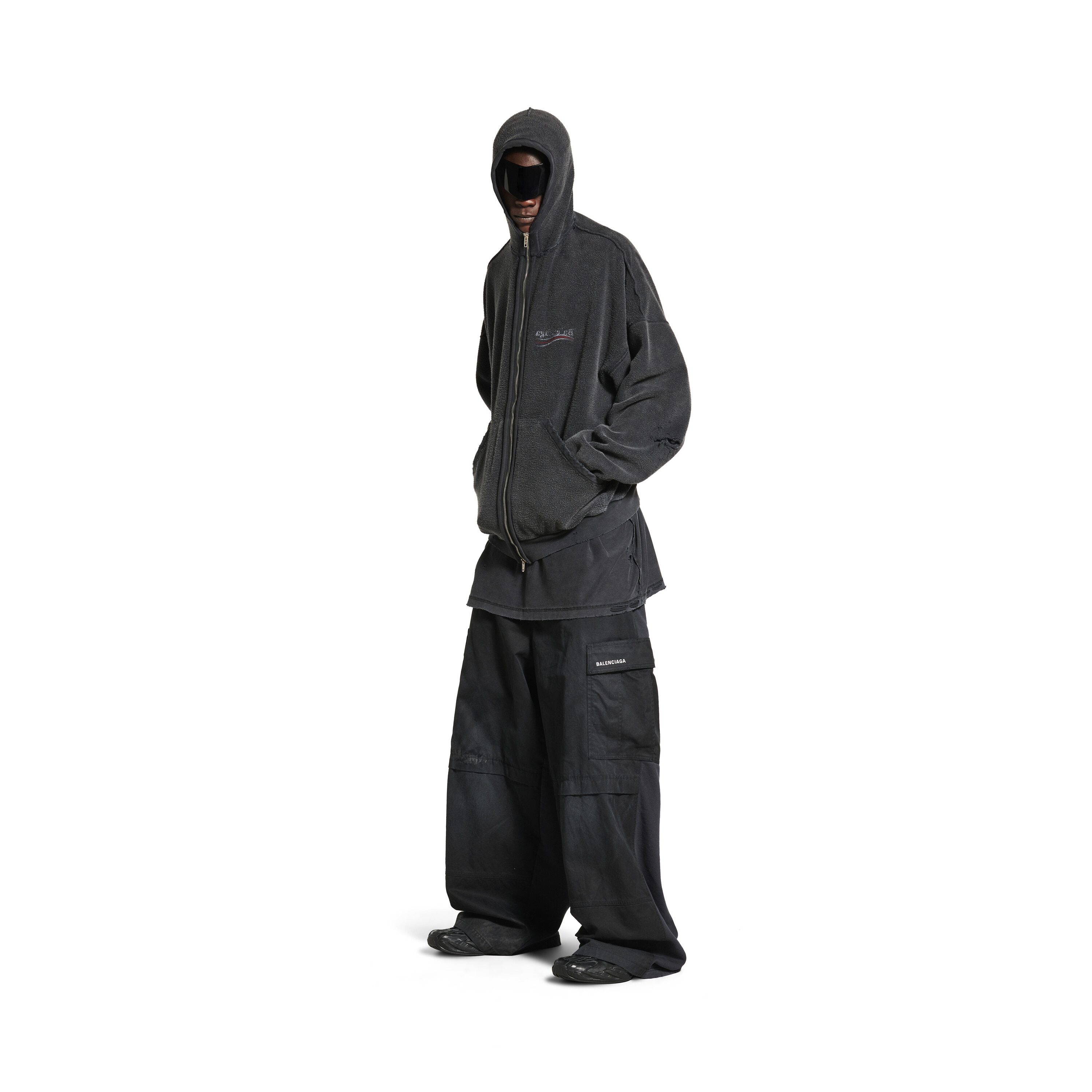 Political Campaign Inside-out Zip-up Hoodie Large Fit in