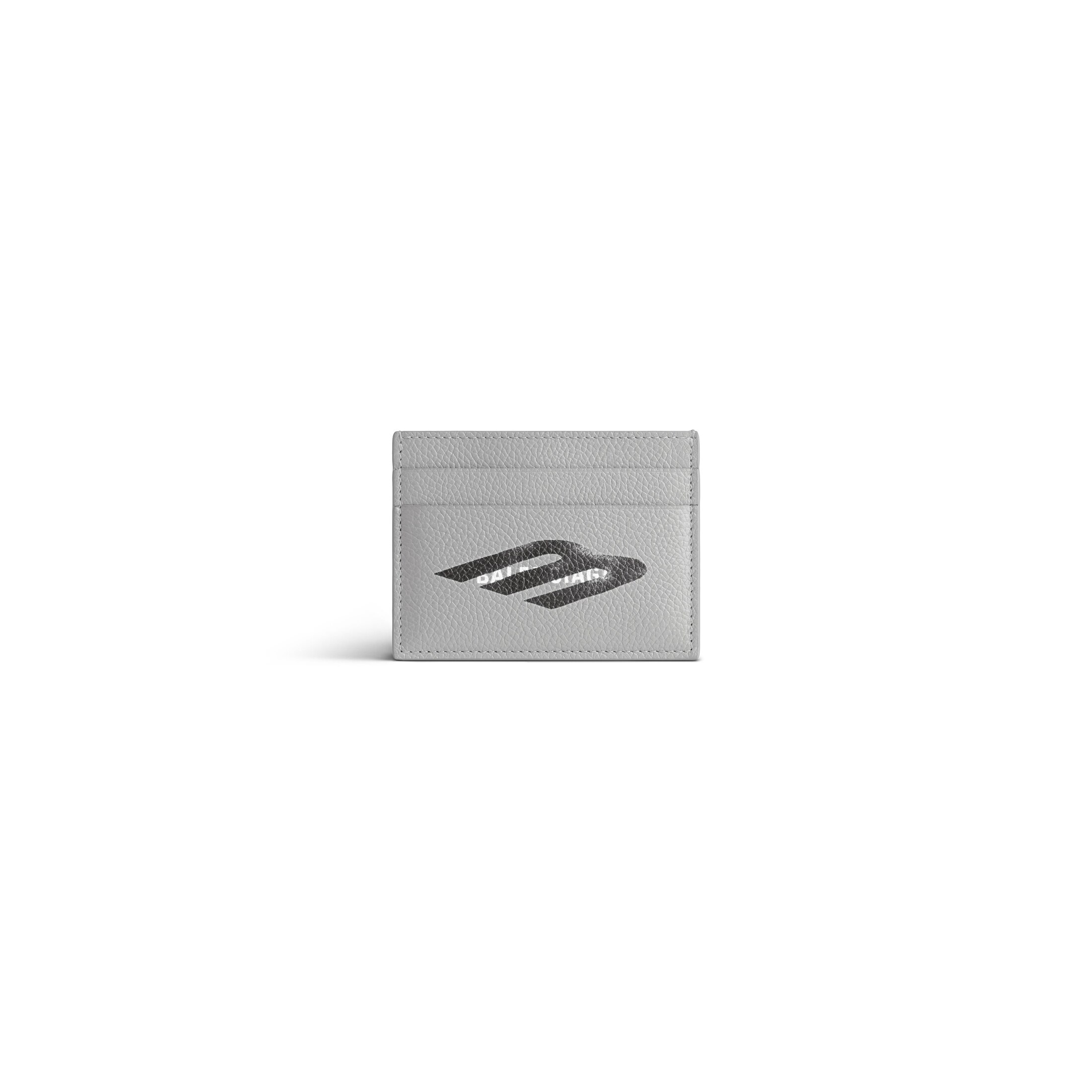 Balenciaga Cash Card Holder - Grey & Silver - Man - Calfskin