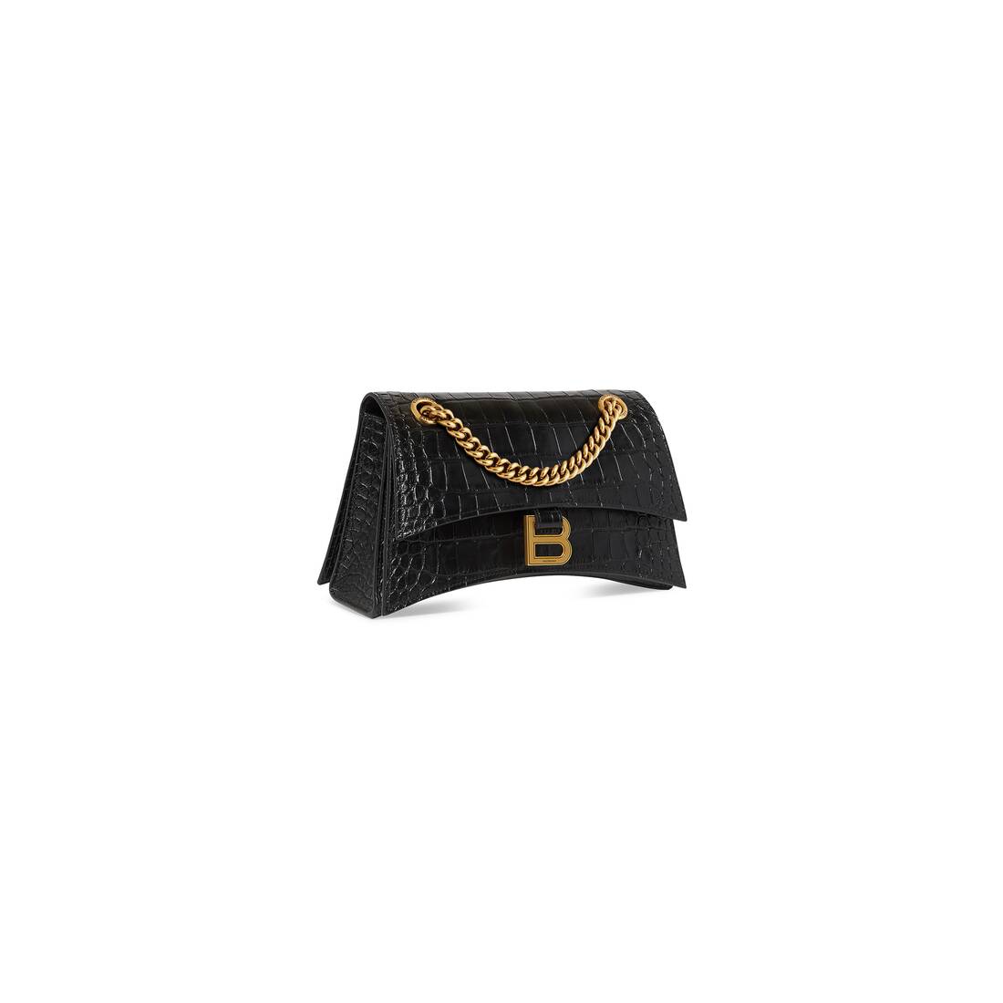 Christie Mini Metallic Crocodile Embossed Leather Envelope Bag