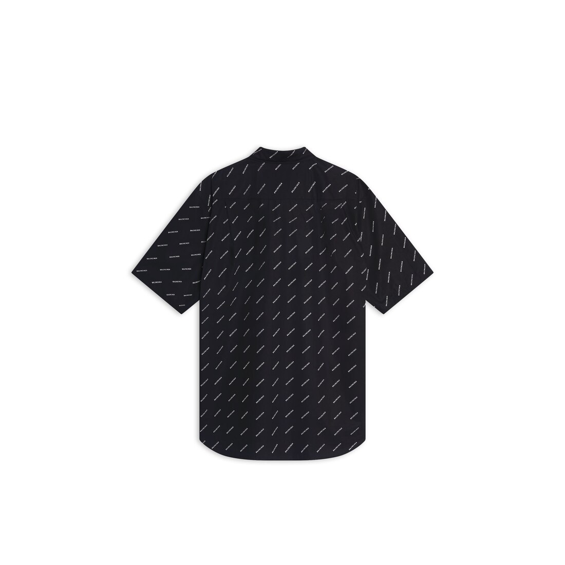 Men's Allover Logo Short Sleeve Shirt Normal Fit in Black