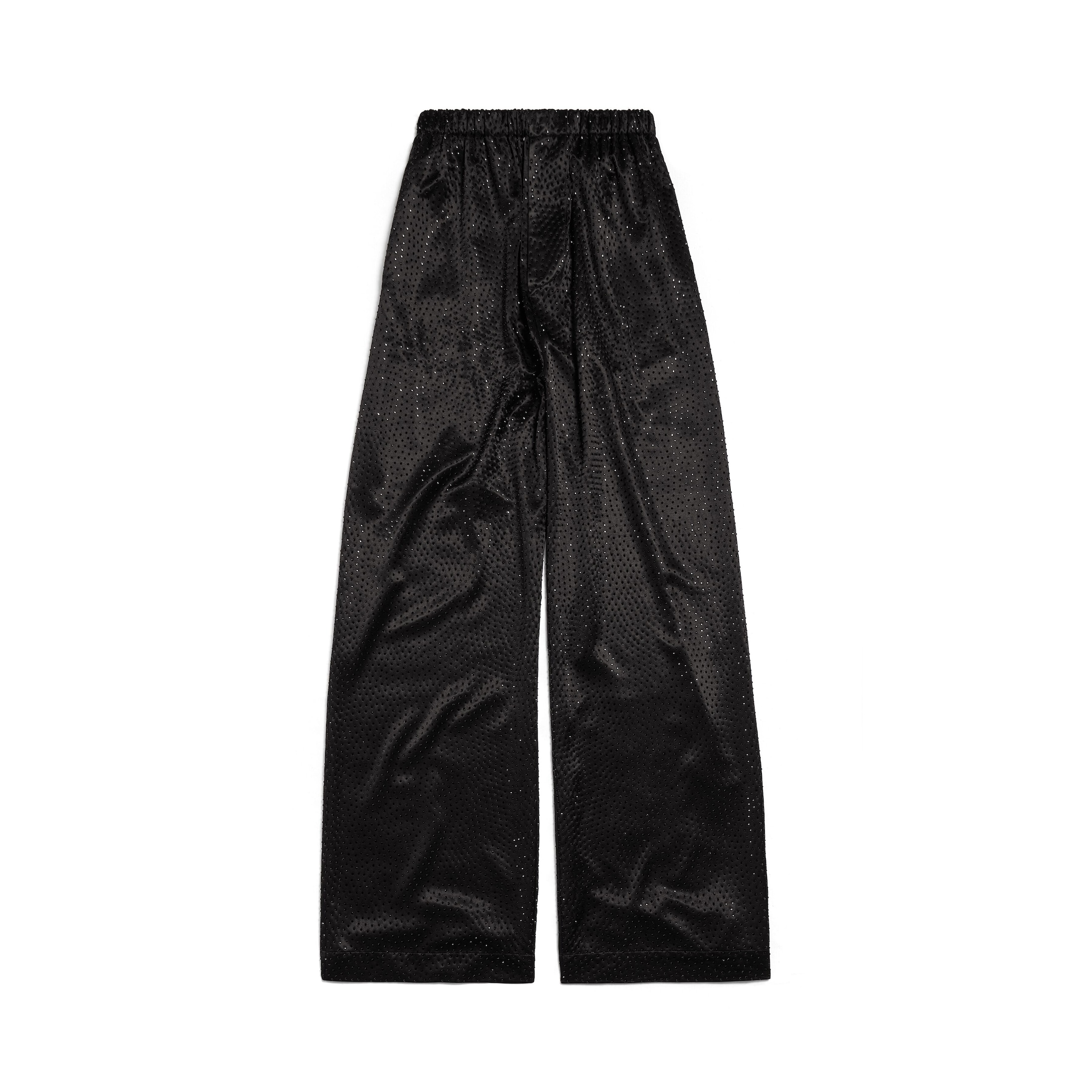 Balenciaga Rhinestone Pyjama Pants - Black - Woman - 40 - Viscose & Cupro