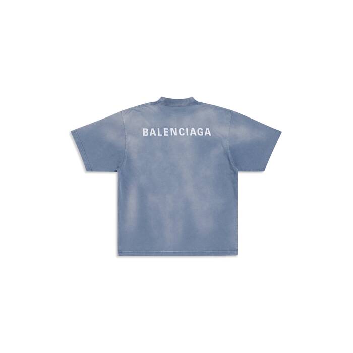 Mens blue balenciaga t shirt Clearance
