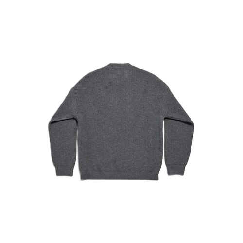 patch crewneck sweater