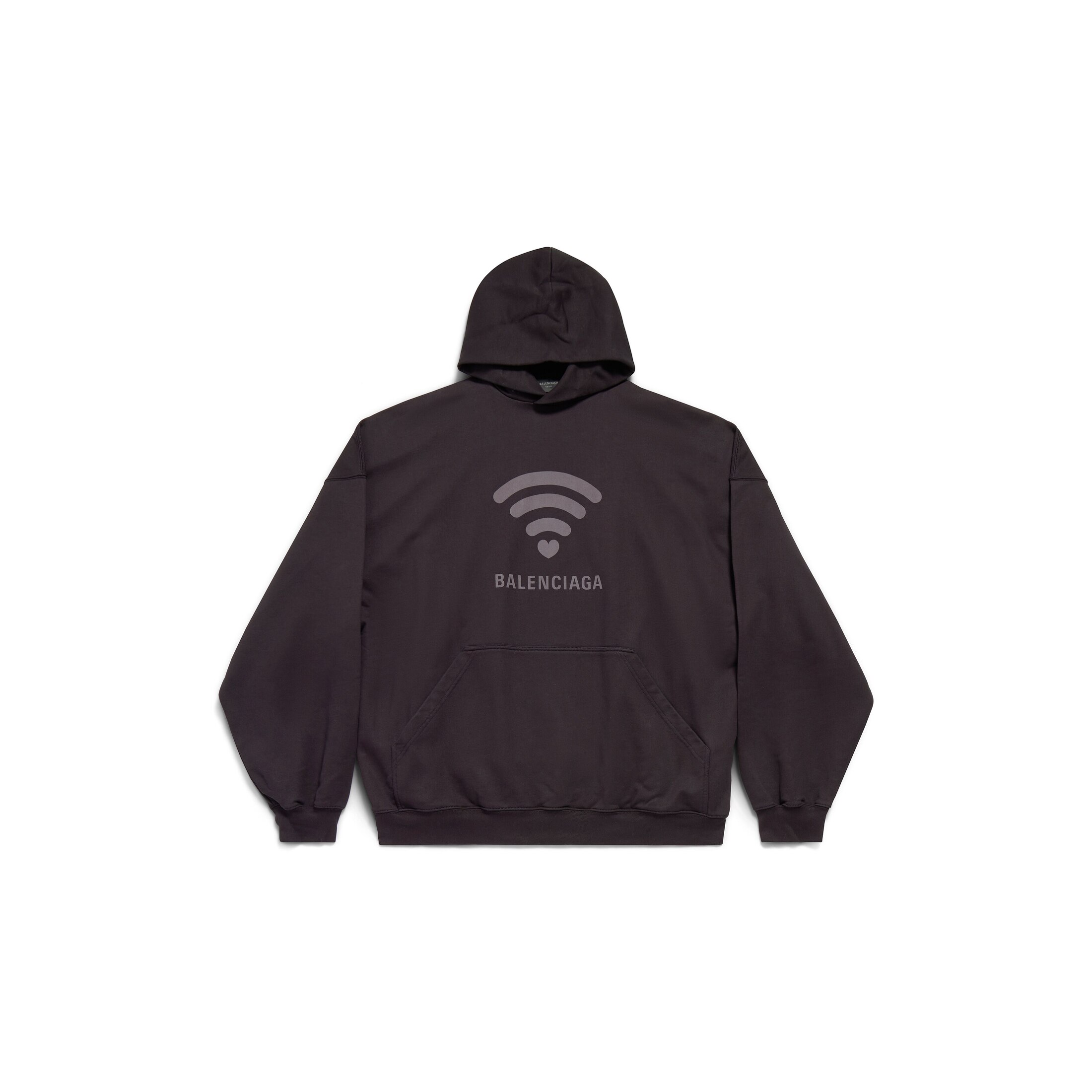 Balenciaga Lo_ve Hoodie Oversized - Black - Unisex - 2 - Cotton