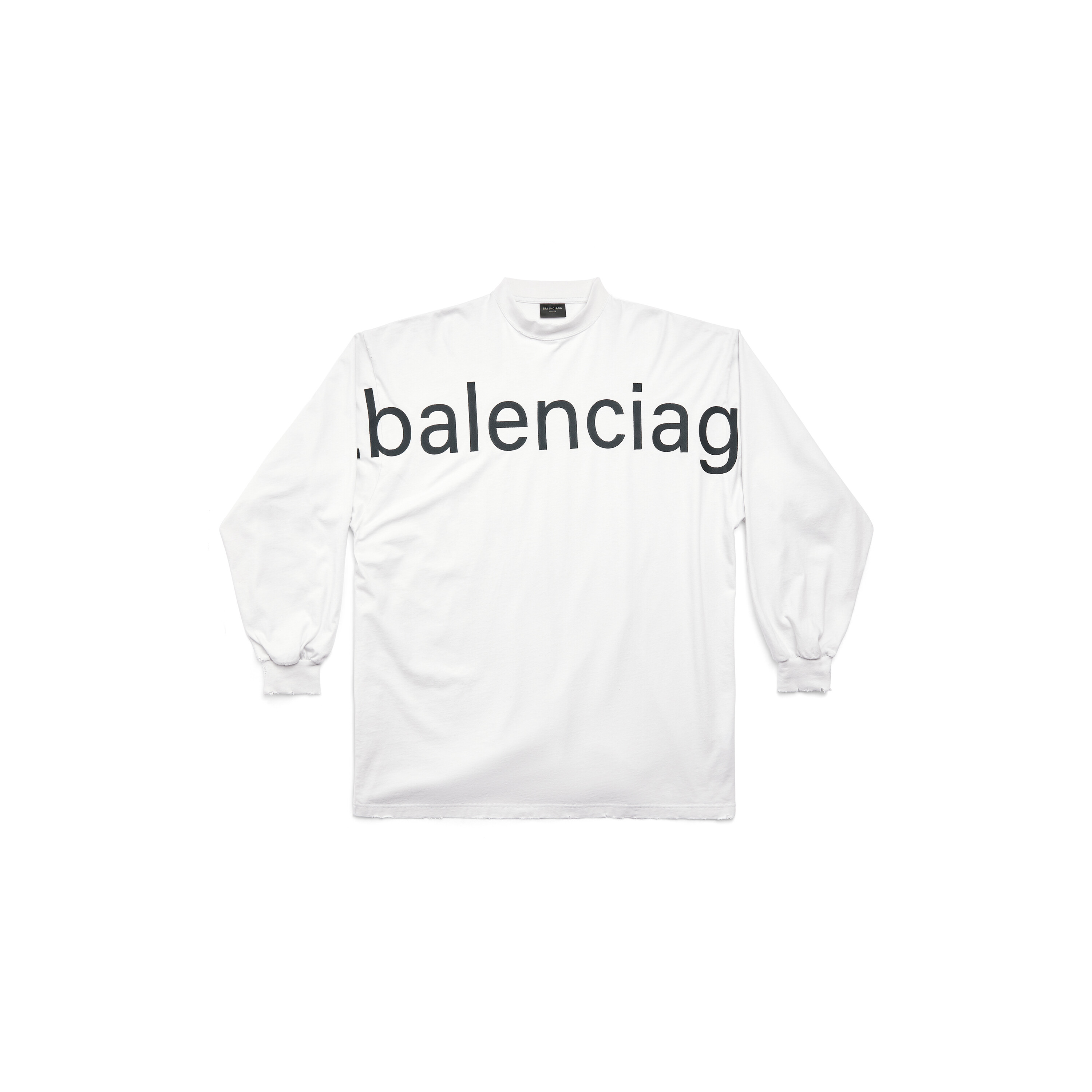 Balenciaga Black Logo Print Cotton Oversized T-Shirt S Balenciaga