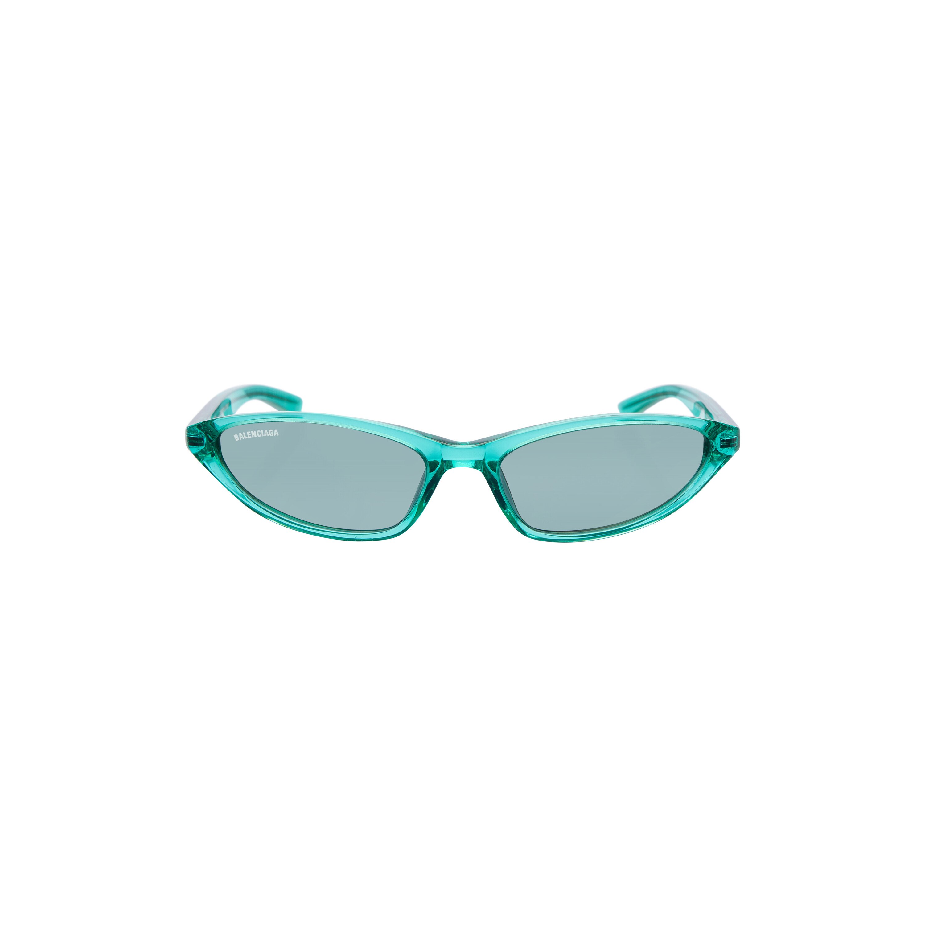 Women's Neo Oval 2.0 Sunglasses in Green | Balenciaga US