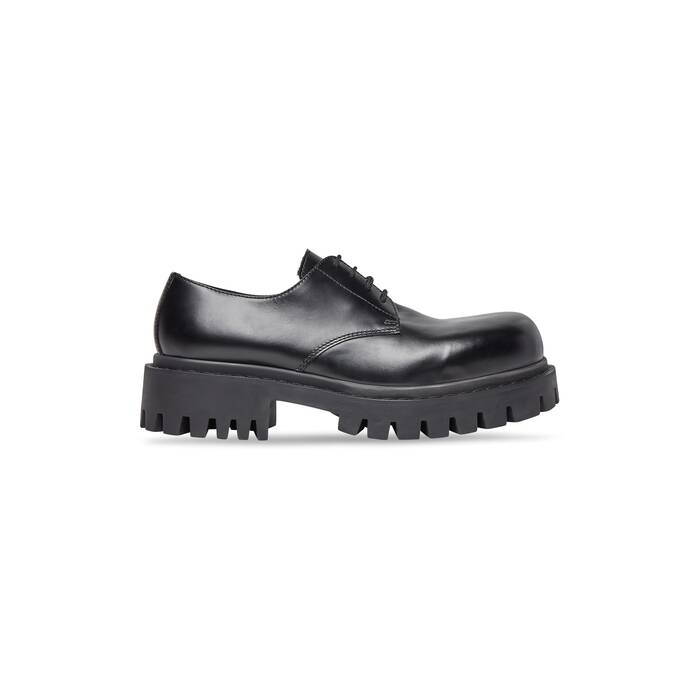 Inspector Leather Derby Shoes in Black  Balenciaga  Mytheresa