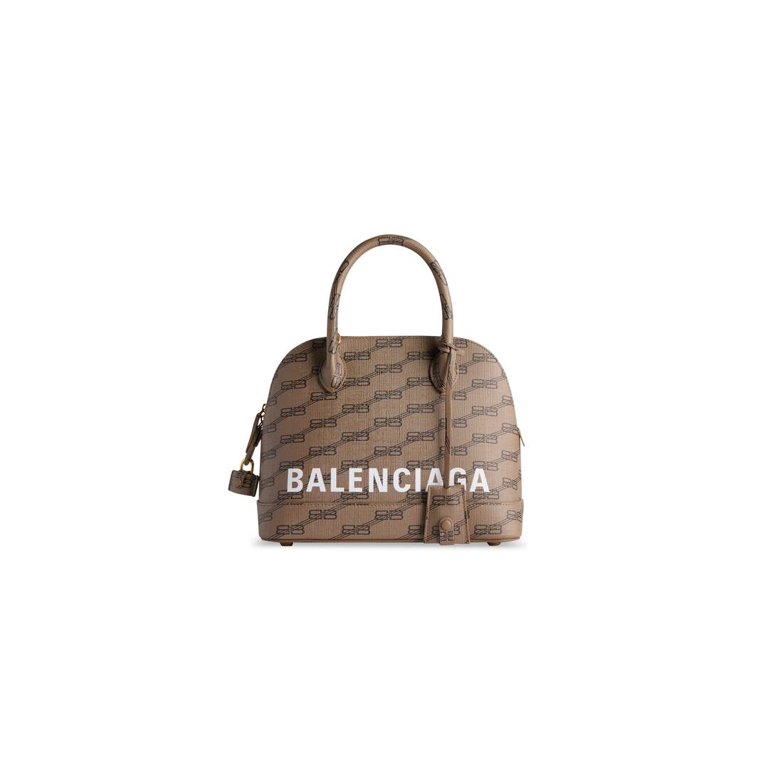 Shop Balenciaga Small Hourglass BB Monogram Coated Canvas Top Handle Bag