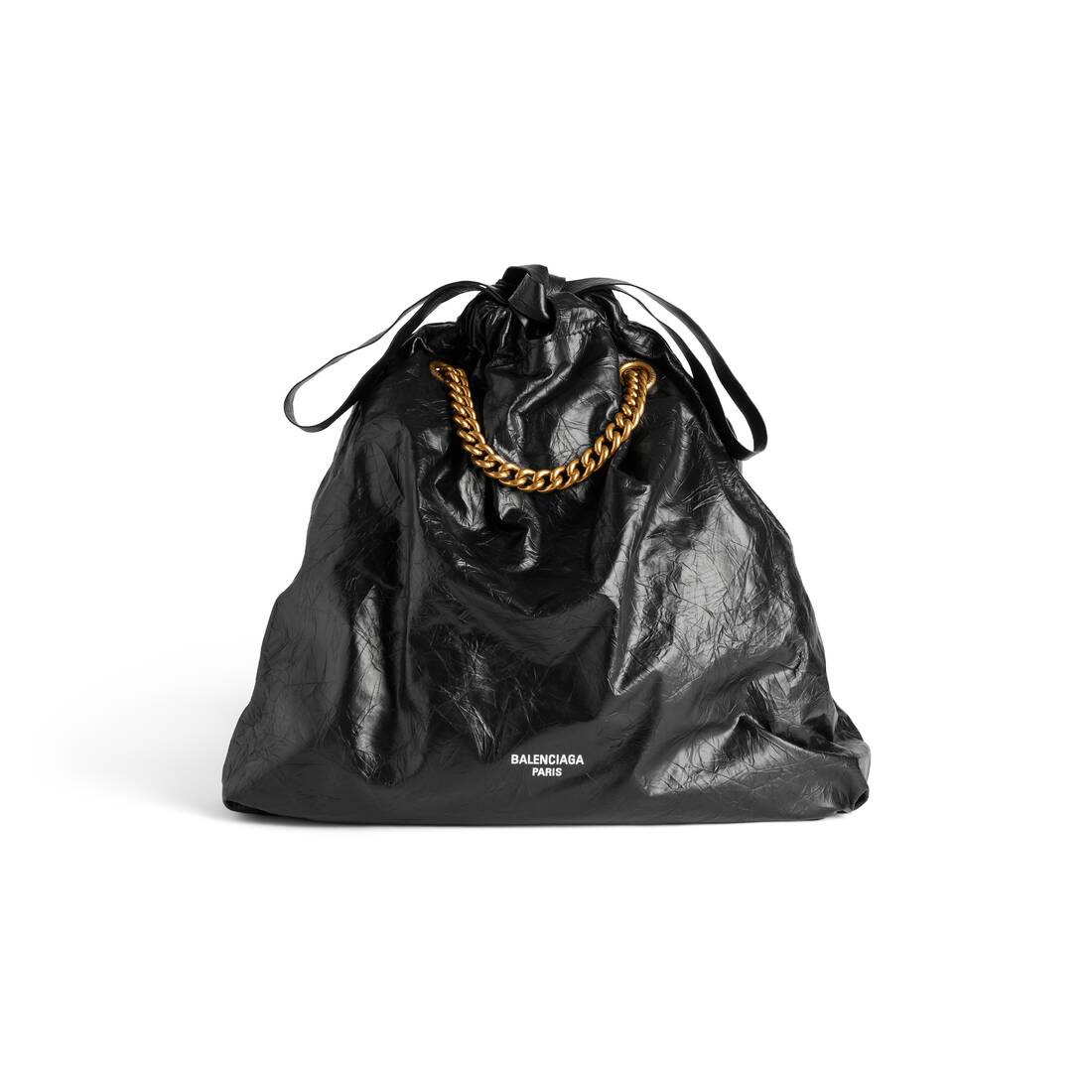 Women's Crush Tote Bag Medium in Black Balenciaga US