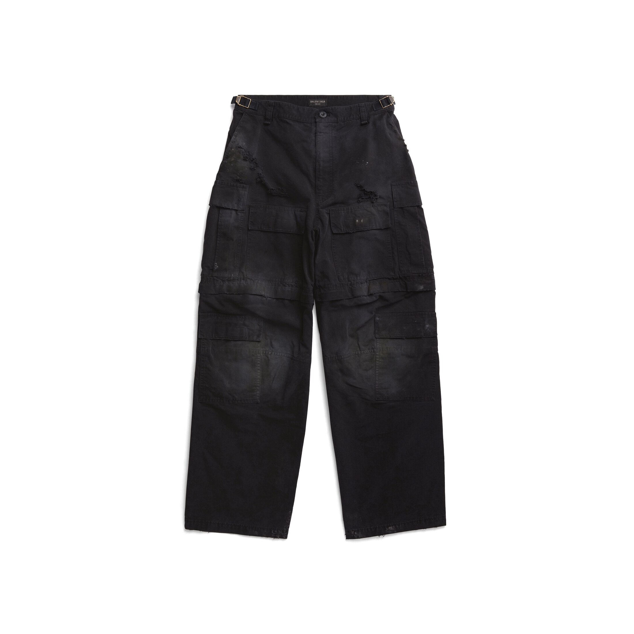 Balenciaga Large Cargo Pants - Black - Man - M - Cotton