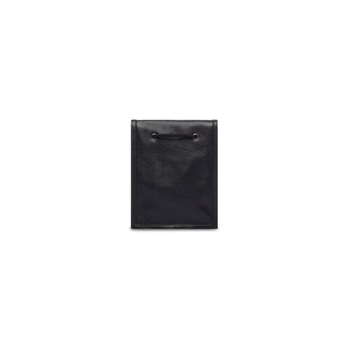 Men's Explorer Small Pouch With Strap in Black | Balenciaga CA