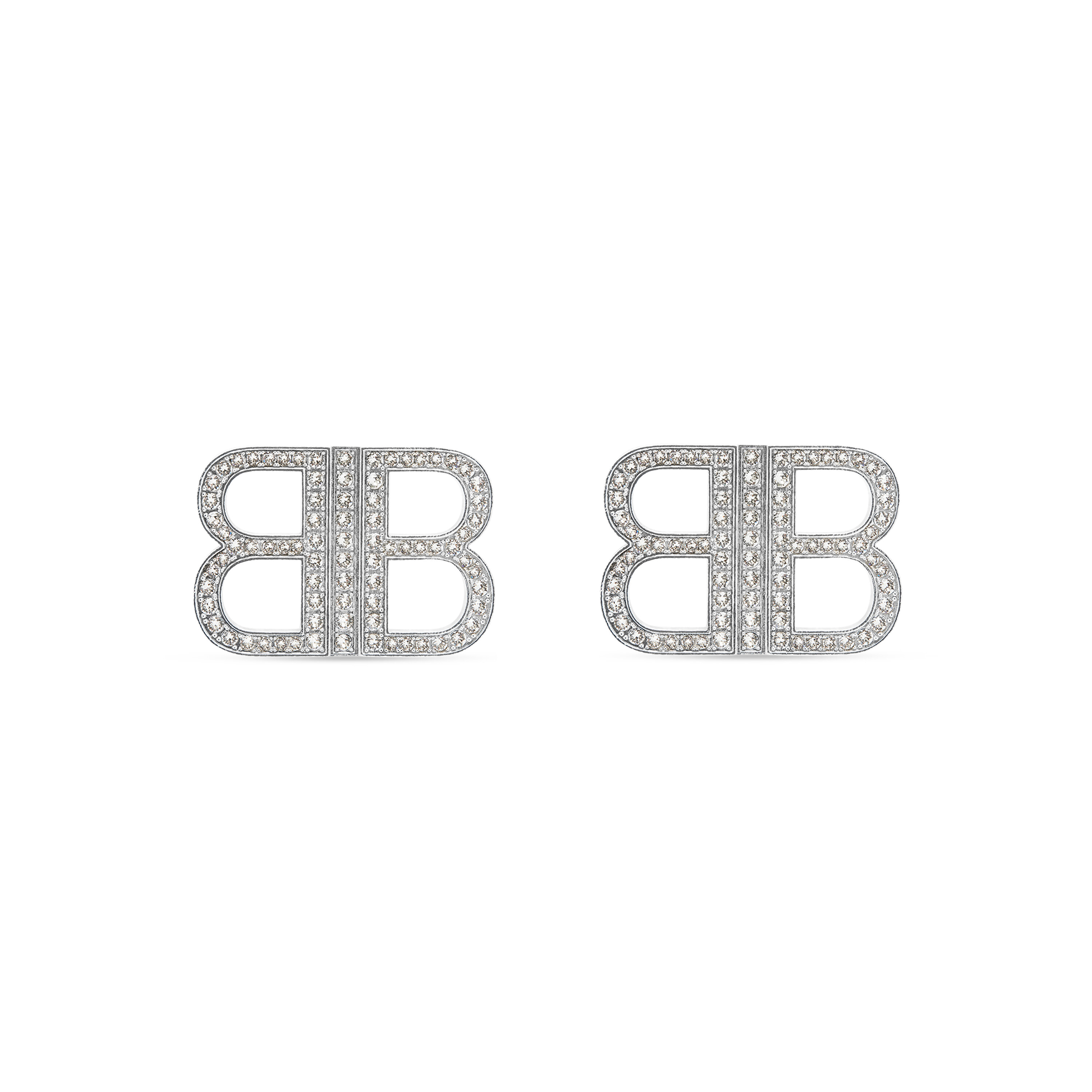 dramatisk forvrængning knoglebrud Women's Bb 2.0 Earrings in Silver | Balenciaga US