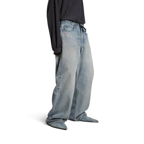 Oversized Baggy Pants in Light Blue | Balenciaga US