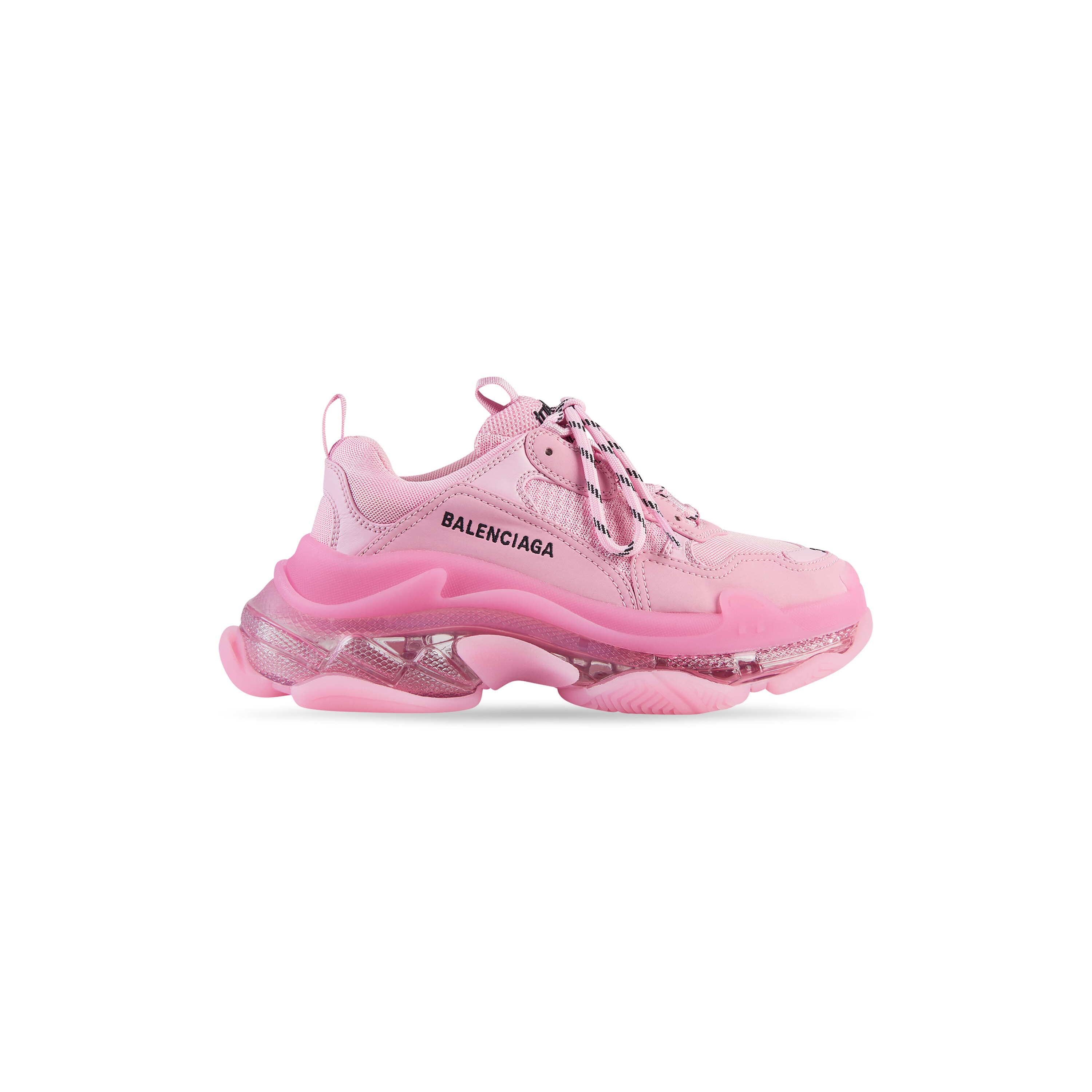 kaffe plukke Reklame Women's Triple S Clear Sole Sneaker in Pink | Balenciaga US