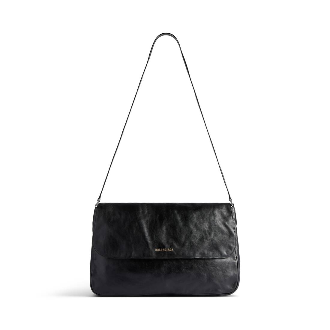 발렌시아가 남성 블랙 그런지 미디엄 메신저 백 8057372ABAS1000