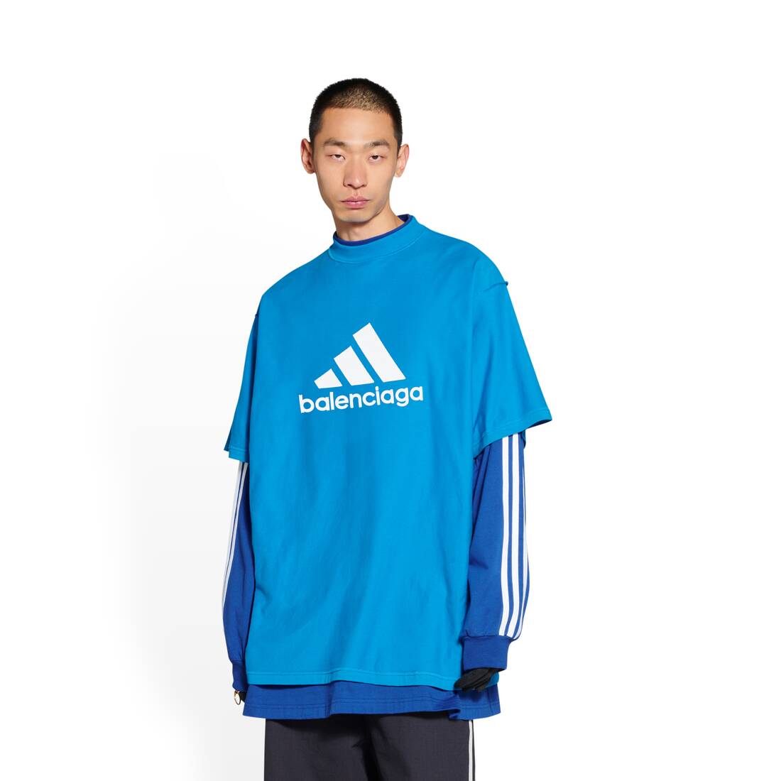 Bigote jaula Larry Belmont Balenciaga / Adidas T-shirt Oversized in Blue | Balenciaga US