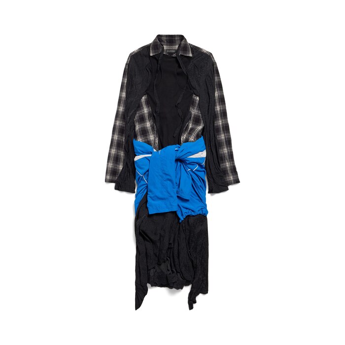 patched layered ドレス