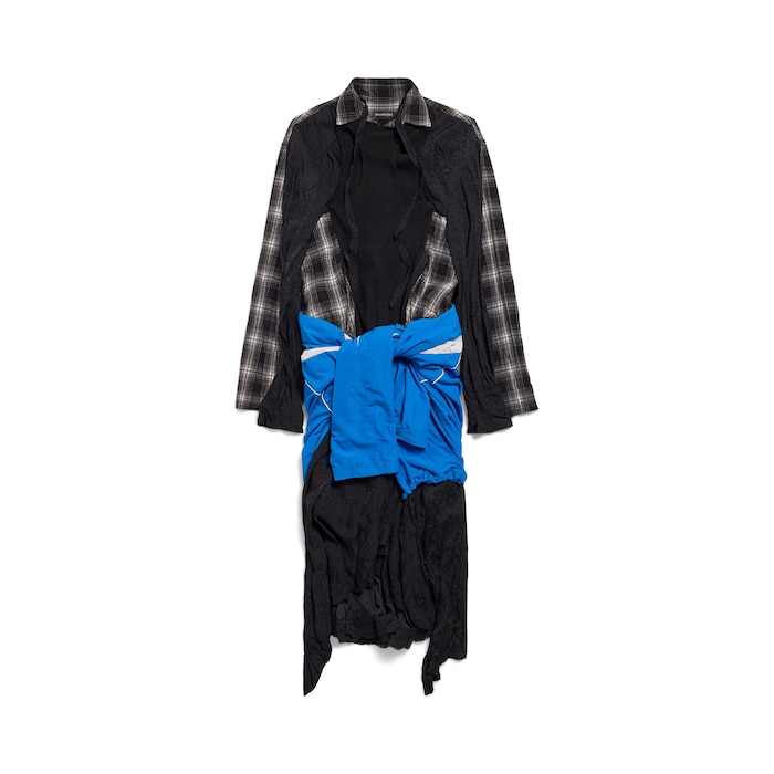 patched layered ドレス