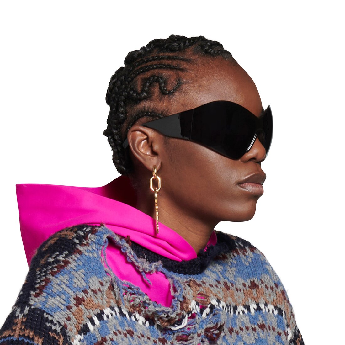 Mask Butterfly Sunglasses in Black | Balenciaga US