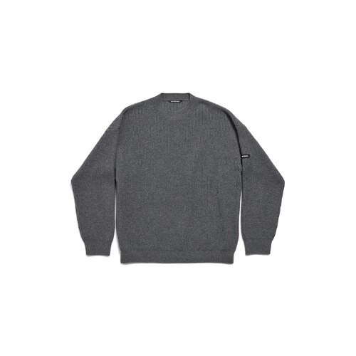 patch crewneck sweater