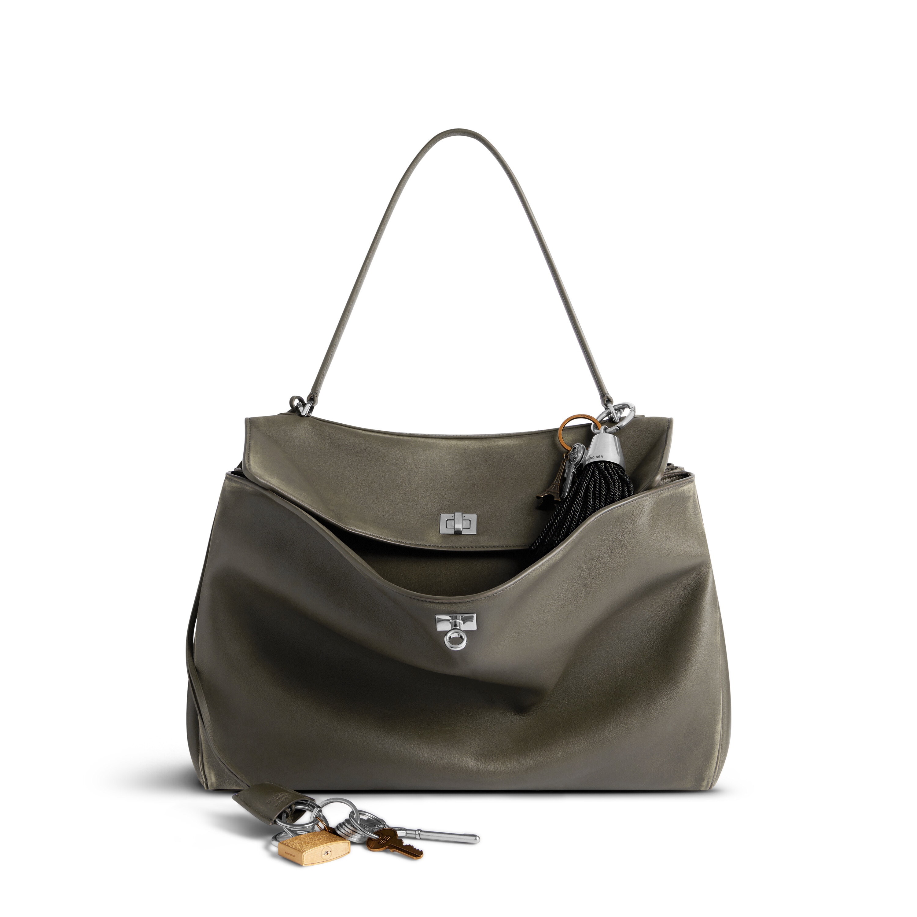 Women's Rodeo Handbag Large With Charms in Kaki