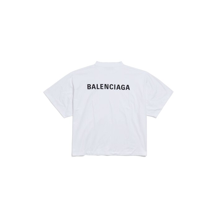 balenciaga back cropped t-shirt