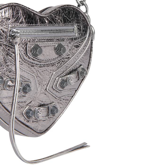 le cagole heart mini bag metallized 