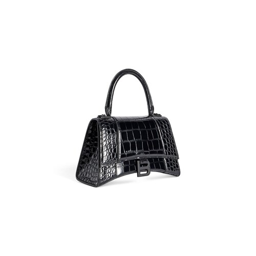 hourglass small handbag crocodile embossed