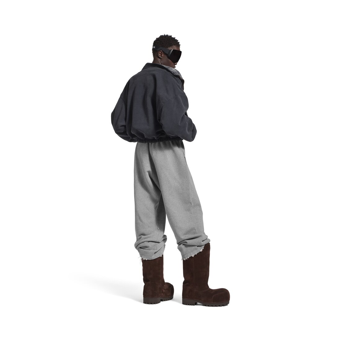 Men's Baggy Pants in Dark Heather Grey | Balenciaga US