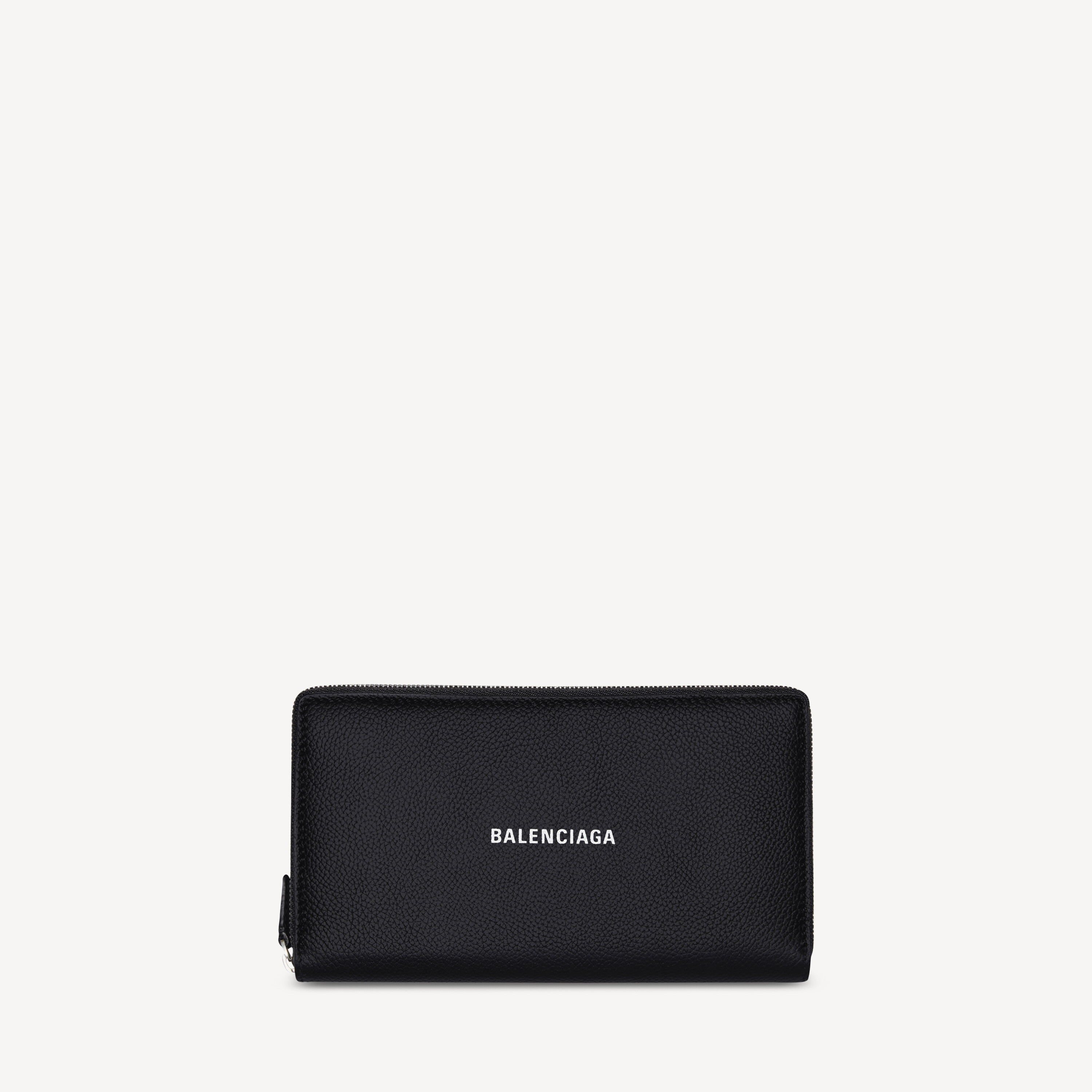 Men's Cash Continental Wallet in Black/white Balenciaga US