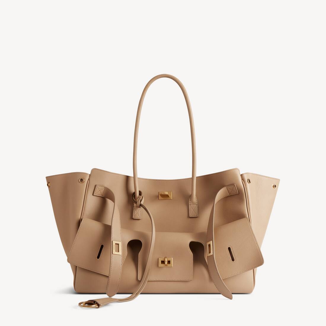 Women's Bel Air Carry All Bag Medium in Latte Balenciaga US