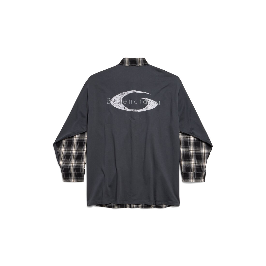 Men's Hybrid Overshirt in Black/grey